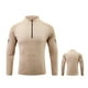 thumbnail image 1 of pstuiky camisas de manga larga para hombre, Camiseta deportiva ligera y transpirable de color sólido con cremallera y cuello alto de manga larga para hombre top de hombre m, 1 of 3