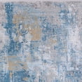 thumbnail image 3 of 5' X 8' Blue Gold and Gray Abstract Power Loom Area Rug With Fringe, 3 of 4