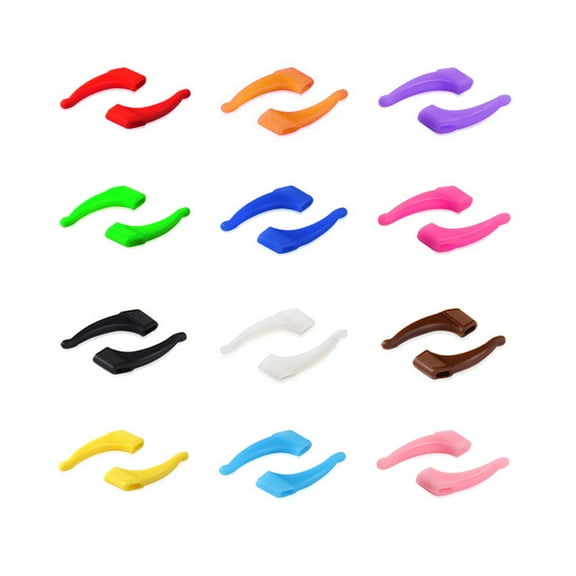 Milisten 24Pair Silicone Eyeglasses Ear Pads Antiskid Covers for Running and Exercise Use