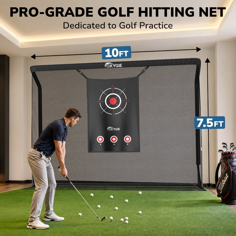 OXYGIE 10x7.5FT Golf Practice Net, Heavy-Duty Golf Hitting Net