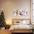 thumbnail image 4 of ZHONGYUTONG Christmas Canvas Wall Art 3 Pieces Snowman Cardinal Red Barn Truck Poster Prints Farm Winter Snow Scene Artwork Home Decor (11.00" x 14.00" x 3PCS), 4 of 7