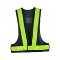 thumbnail image 3 of Chaleco de seguridad reflectante de alta visibilidad ajustable con tiras reflectantes de bolsillo para Negro, 3 of 7