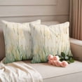thumbnail image 2 of Spring Botanical Outdoor Waterproof Pillow Covers, Modern Watercolor Leaf Plant Decorative Square Throw Pillowcase Sofa Cushion Sham for Patio/Couch/Chair, 24"x24" 2 Pack, 2 of 8
