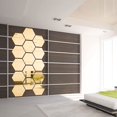 thumbnail image 2 of Mistaha Removable Large Size Acrylic Hexagon Mirror Wall Sticker,Self-Adhesive Tiles, 3D Hexagonal, Non-Glass, for Home, 2 of 8