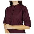 thumbnail image 6 of Bimba Womens Casual Cotton Kurti 3/4 Sleeve Formal Kurta Straight Tunic Blouse, 6 of 7