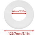 thumbnail image 4 of 2PCS 2.52inch White Pipe Cover Plates Round Escutcheon Plate Shower Faucet Decorative Cover for Swimming Pool Ladder Cover Plate Heating Pipes Water Pipe etc, 4 of 4