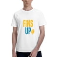 thumbnail image 3 of FINS UP Football Print 100% Cotton T-Shirt - Unisex Sport-Inspired Graphic Tee for Men & Women, 3 of 6