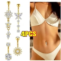 Belly Button Ring Dangle Belly Button Rings Dangling Belly Button Rings Clicker Belly Button Ring Surgical Steel Rose Gold Belly Rings Belly Piercing Jewelry