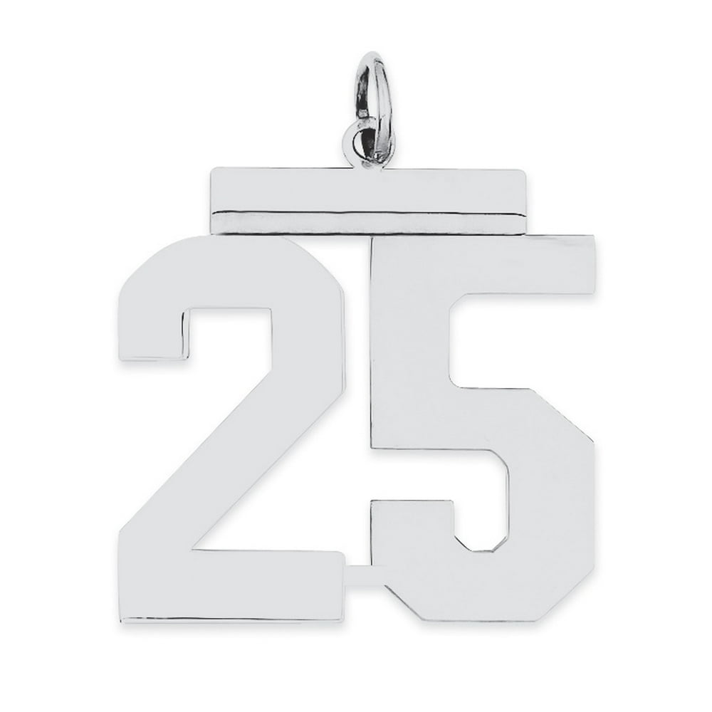 Core Silver Sterling Silver Large Polished Number 25