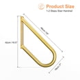 thumbnail image 2 of Unique Bargains Hand Rails for Outdoor Steps, Wall Mount U Shaped Stair Handrails for Garden Yard and Garage Steps Gold, 2 of 6