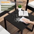 thumbnail image 6 of Homall 3 Pieces Outdoor Rocking Chairs, PE Rattan Chairs with Cushions and Coffee Table Conversation Set, 6 of 7