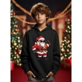 thumbnail image 3 of Mikrdoo Big Boys Tops Santa Claus Print Long Sleeve Hoodie Kid Boys Fall Winter Outdoor Sweatshirt Size:5Y-14Y, 3 of 9