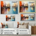 thumbnail image 4 of Designart "Blue Canal Abstract Reflections Bold" Abstract Wall Decor, 4 of 5