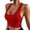 Red, variant on Ymauqau Crop Tank Tops for Women Built in Bra Scoop Neck Racerback Textured Slim Sleeveless Athletic Shirts Tight Workout Tops