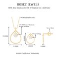 thumbnail image 6 of Rosec Jewels Diamond and Gold Jewelry Set, Diamond Floral Jewelry Set, Gold Open Teardrop Pendant Chain and Earrings Set, Diamond Flower Necklace and Earrings Set, 10K Yellow Gold, 6 of 8
