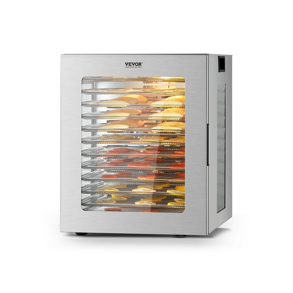 VEVOR 12 Trays Food Dehydrator Machine Stainless Steel 850W Jerky Meat Fruit Drying