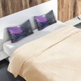 thumbnail image 5 of Yayeee Pillowcase Queen Size Set of 2 Satin Wrinkle Resistant Pillow Case, Purple Street, 5 of 7