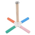 thumbnail image 4 of Parrot Cross Stand Stick Colorful Safe Healthy Matte Bird Cage Perch Stick with Nuts and Bolts for Birds Parrots, 4 of 8