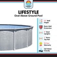thumbnail image 4 of Lake Effect Pools Lifestyle 21' Round 52" Resin Protected Steel Wall Above Ground Swimming Pool, 4 of 8