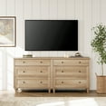 thumbnail image 7 of Large Dresser for Bedroom with 6 Drawers, Kids Dressers with Wide Chest of Drawers, Modern Wooden Closet Storage Cabinet Organizer, Dressers for Living Room & Nursery & Hallway & Baby Room, Oak, 7 of 7