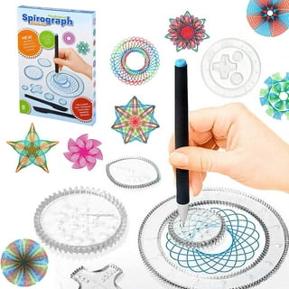 Spiral Art Craft Set Spirograph Stencil Spiral Wheels Compact Travel Toy  Ages 5+