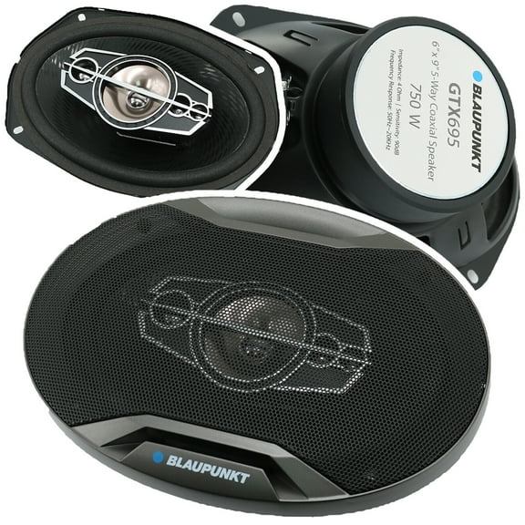 2x Blaupunkt GTX695 Power 750W 6"x9" 5-Way 4-Ohm Max Coaxial Speakers - NEW Bundle