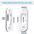 thumbnail image 4 of Perchas de ojo de cerradura individuales Perchas de metal con ojo de cerradura Sujetadores para colgar con ojo de cerradura 30 piezas Placas para colgar con ojo de cerradura con 60 piezas de tornillos, 4 of 5