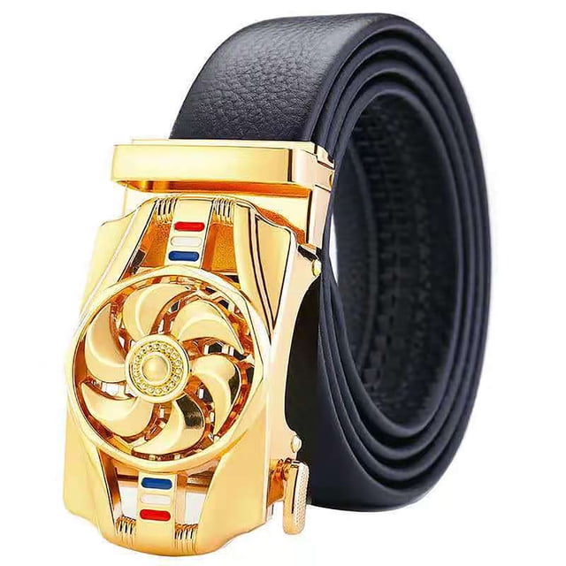 CSChome Ceinture Homme Rotative Boucle Automatique Réglable Ceinture Homme en Faux Cuir Accessoires de Mode
