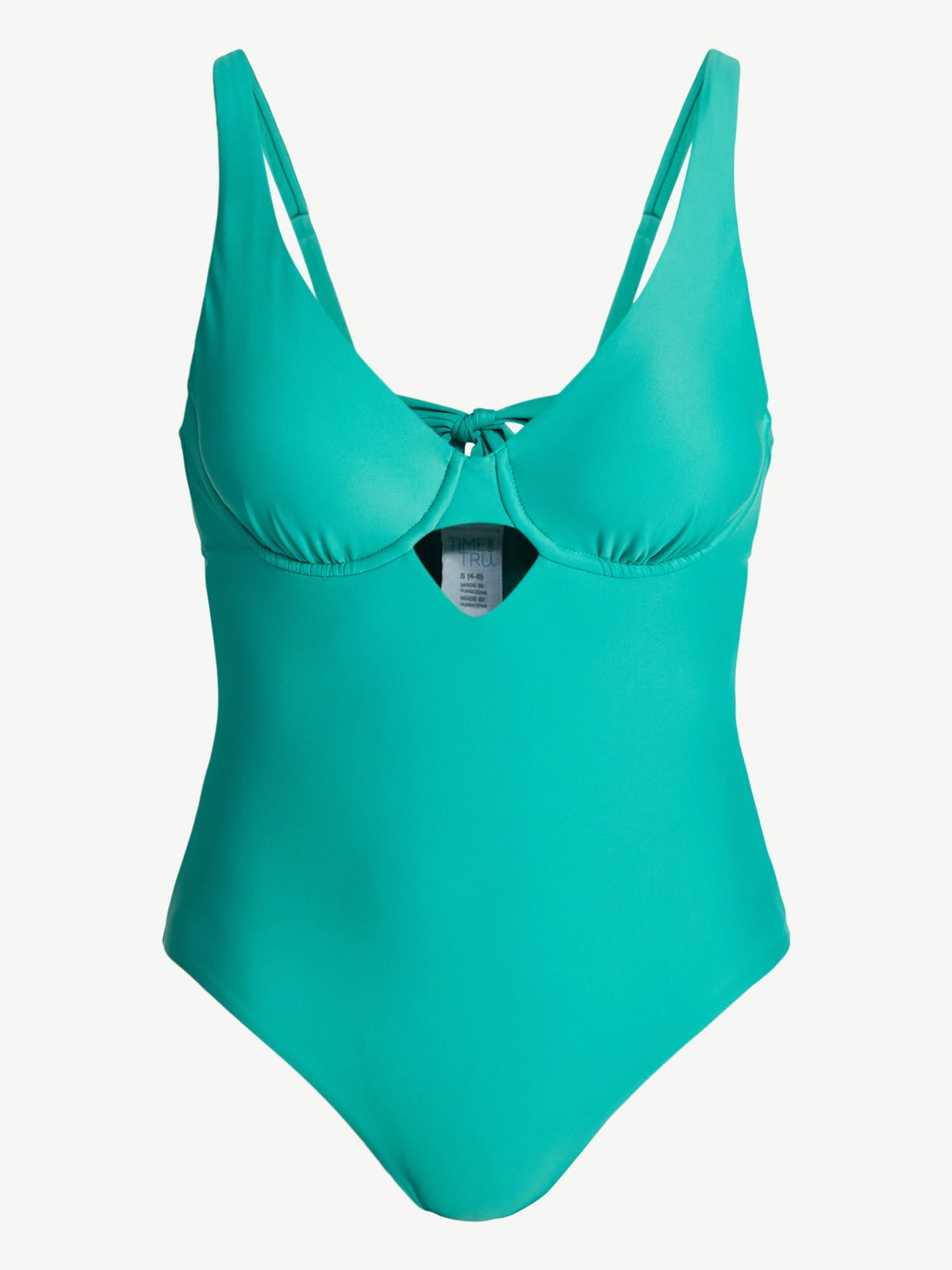 Time and Tru Women's Underwire One Piece Swimsuit, Sizes XS-3X