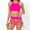 Hot Pink, variant on Honeeladyy Womens Tankini Swimsuit Halter Slim Fit Two Piece Bathing Suit Corp Top with High Waist Shorts Swimwear Blue M