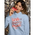 thumbnail image 2 of Love You Berry Much! Hoodie Women -Smartprints Designs, Female Large, 2 of 4