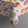 thumbnail image 4 of Colorful Mushroom Cartoon Pink Pattern Rectangle Tablecloth 60"x102",Waterproof Polyester Rectangle Table Cloth, Wipeable Spillproof Polyester Tablecloth for Dining, Camping, Indoor and Outdoor, 4 of 6