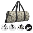 thumbnail image 3 of Fotbe Bees And Chamomile Bolsa Deportiva de Lona Plegable con Estampado, Bolsa de Gimnasio con Bolsillo Seco/Húmedo, Bolsa de Viaje Ultraligera de Gran Capacidad, 3 of 6