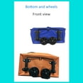 thumbnail image 2 of Carrito de compras plegable portátil en tela Oxford - Ideal para supermercado, viajes y más (color naranja), 2 of 6