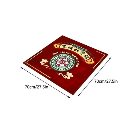 

JilgTeok Table Mat Mat with Bag Anti Slip Noise Reduction Table Cover Board Game Mat Mahjong Table Mat Mahjong Accessories Tablecloth 70x70cm