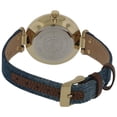 thumbnail image 3 of Anne Klein Women's 10-9168BMDD Blue Dial Blue Denim Fabric & Brown Leather Strap Watch, 3 of 3