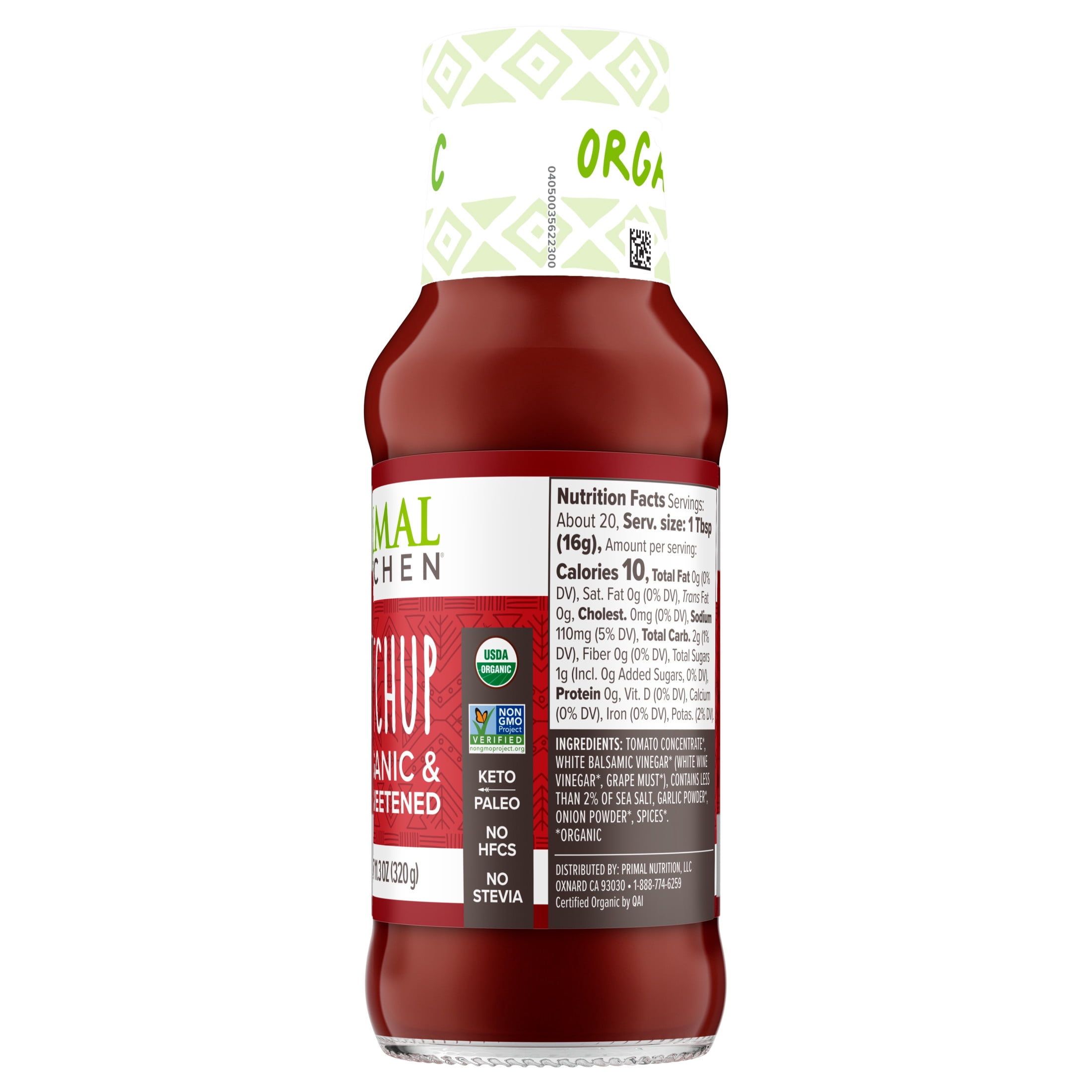 Primal Kitchen Organic and Unsweetened Ketchup 11.3 oz