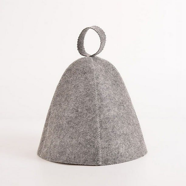 Gorro de baño simple para sauna, banya rusa, baño, spa.1 pieza (gris)