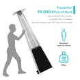 thumbnail image 4 of Nuu Garden Outdoor 48,000 BTU Pyramid Propane Gas Patio Heater with Wheels, 4 of 5