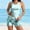 A1220 Multicolor, variant on Tankini Swimsuits for Women Padded Vintage Floral Print Two Piece Bathing Suits Scoop Neck Tummy Control Swimwear with Boyshorts Modest Full Coverage Beachwear