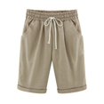 thumbnail image 3 of Plus Size S-5XL Women Casual High Waist Shorts Summer Beach Holiday Bermuda Short Pants Trousers Ladies Fashion Knee-Length Shorts, 3 of 3