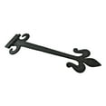 thumbnail image 5 of Renovators Supply Gate Hinges 18" Black Wrought Iron Fleur De Lis Style Strap Hinges for Gates and Doors w/Screws, 5 of 9
