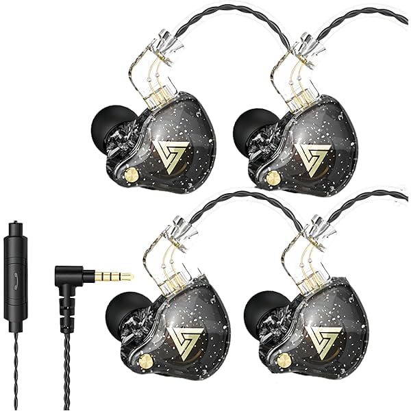 wonima11 QKZ AK6 Pro Wired IEM for Gaming Earbuds with MIC, in Ear Monitor Headphones, Deep Bass Sound, 1DD 10mm Dynamic Driver, IEM for Music Video Calling(2PCS Black)
