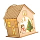 thumbnail image 2 of Muñeco de nieve de casa de Navidad iluminado, adornos de escritorio de casa de madera con luz navideña, de Navidad decorativo para, 2 of 9