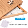 thumbnail image 4 of GSE Games & Sports Expert 12" Wooden Go Board Game Set with Storage Drawers and Plastic Stones, 4 of 8