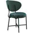 thumbnail image 2 of Meridian Furniture Allure Green Boucle Fabric Dining Chair, 2 of 6
