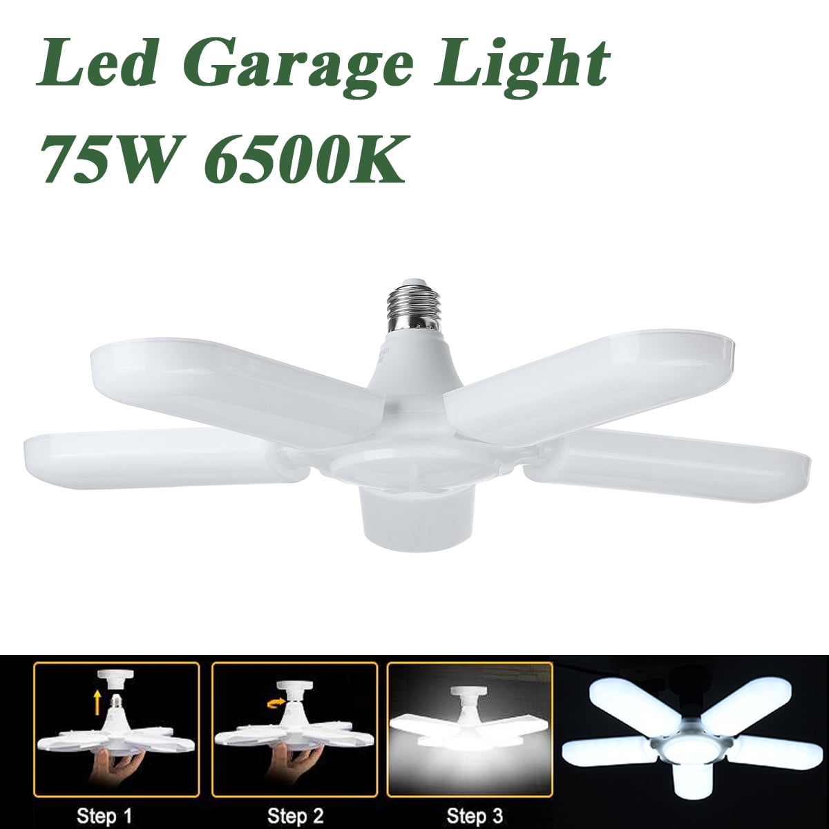 Loski AC 95-265V Foldable Fan Blade Bulb E27 2/3/4/5 Fans Ceiling Garage Lights Lighting Angle Adjustable LEDs Light for Indoor Home Decor Loski AC 95-265V Foldable Fan Blade Bulb E27 2/3/4/5 Fans Ceiling Garage Lights Lighting Angle Adjustable LEDs Light for Indoor Home Decor