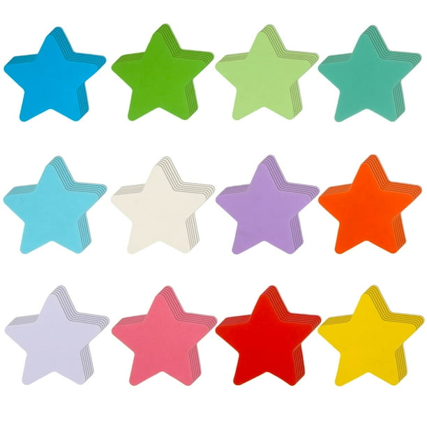 Paper Star Cut-Outs MixTeach, 360 unidades, colores surtidos, 10 x 10 cm