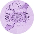 thumbnail image 1 of Ahgly Company Indoor Round Patterned Heliotrope Purple Area Rugs, 6' Round, 1 of 6