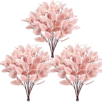 15 Pcs 21Inch Long Artificial Eucalyptus Stems Pink Faux Greenery Stems with Leaf Silver Dollar Eucalyptus Plant for Home Kitchen Indoor Vase Flower Arrangement Spring Decor Wedding